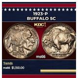 1923-p Buffalo Nickel 5c ms66 SEGS