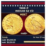 1925-d Gold Indian Quarter Eagle Near Top Pop! $2