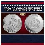 2024 DC Comics The Joker 1 oz .999 Silver $5 Samoa