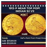 1927-p Gold Indian Quarter Eagle TOP POP! $2 1/2 m