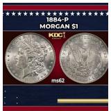 1884-p Morgan Dollar $1 Grades ms62