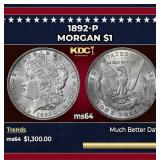1892-p Morgan Dollar $1 ms64 SEGS