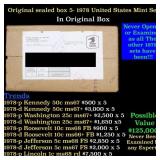 Original sealed Box of 5x 1978 United States Mint