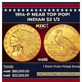 1926-p Gold Indian Quarter Eagle TOP POP! $2 1/2 m