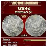1884-s Morgan Dollar $1 ms62 USCG