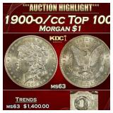 1900-o/cc Top 100 Morgan Dollar $1 ms63 USCG