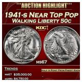 1941-s Walking Liberty Half Dollar Near Top Pop 50