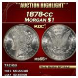 1878-cc Morgan Dollar $1 ms65+ SEGS