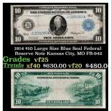 1914 $10 Large Size Blue Seal Federal Reserve Note