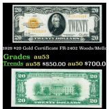 1928 $20 Gold Certificate FR-2402 Woods/Mellon Gra