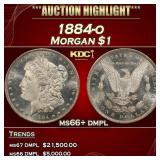 1884-o Morgan Dollar $1 ms66+ dmpl SEGS
