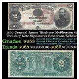 1890 $2 Treasury Note General James 