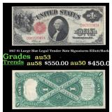 1917 $1 Large Size Legal Tender Note Grades Select