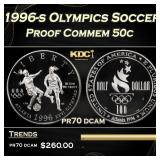 1996-s Olympics Soccer Proof Modern Commem Half Do