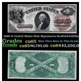 1880 $1 United States Note Grades Gem CU Signature