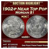 1902-p Morgan Dollar Near Top Pop $1 ms66+ SEGS