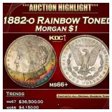 1882-o Morgan Dollar Rainbow Toned $1 ms66+ SEGS