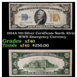 1934A $10 Silver Certificate North Africa WWII Eme