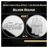 Enjoy Coca Cola Style - 1 oz Silver Round Round