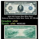 1914 $10 Large Size Blue Seal Federal Reserve Note