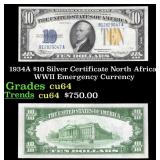 1934A $10 Silver Certificate North Africa WWII Eme