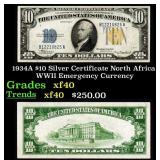 1934A $10 Silver Certificate North Africa WWII Eme