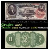 1869 $2 Large Size Legal Tender Note "Rainbow Note