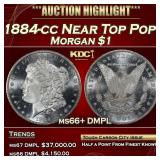 1884-cc Morgan Dollar Near Top Pop! $1 ms66+ DMPL