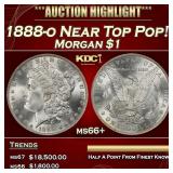 1888-o Morgan Dollar Near Top Pop! $1 ms66+ SEGS