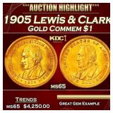 1905 Lewis & Clark Gold Commem Dollar 1 ms65 SEGS