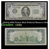 1934A $100 Green Seal Federal Reserve Note Grades