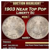 1903 Liberty Nickel Near Top Pop 5c ms66+ SEGS