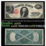 1917 $1 Large Size Legal Tender Note Grades Choice