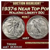 1937-s Walking Liberty Half Dollar Near Top Pop 50