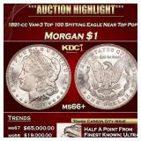1891-cc Morgan Dollar Vam-3 Top 100 Spitting Eagle