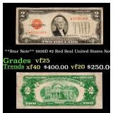 **Star Note** 1928D $2 Red Seal United States Note