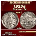 1925-s Buffalo Nickel 5c ms64 SEGS
