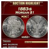 1883-s Morgan Dollar $1 ms62+ USCG