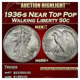 1936-s Walking Liberty Half Dollar Near Top Pop 50