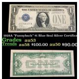 1928A $1 Blue Seal Silver Certificate "Funnyback"
