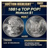 1881-s Morgan Dollar TOP POP! $1 ms69 SEGS