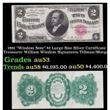 1891 $2 Large Size Silver Certificate "Windom Note