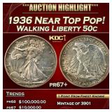 1936 Proof Walking Liberty Half Dollar Near Top Po