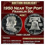1950 Proof Franklin Half Dollar Near Top Pop! 50c