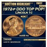 1972-p DDO Lincoln Cent TOP POP! 1c ms68 rd SEGS