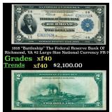 1918 $2 Large Size National Currency "Battleship"