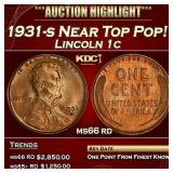 1931-s Lincoln Cent Near Top Pop! 1c ms66 rd SEGS