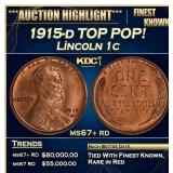1915-d Lincoln Cent TOP POP! 1c ms67+ rd SEGS