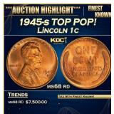1945-s Lincoln Cent TOP POP! 1c ms68 rd SEGS