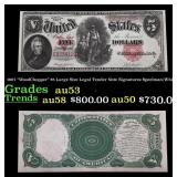 1907 $5 Large Size Legal Tender Note "WoodChopper"